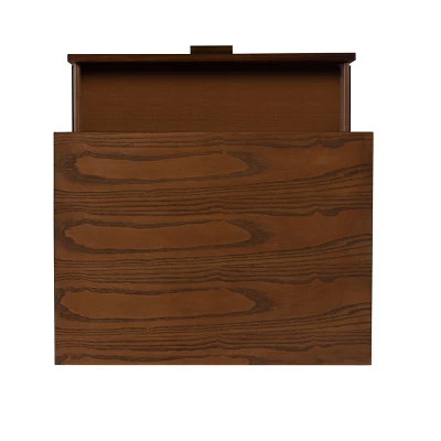 Reid 1 Drawer Nightstand Walnut - Linon 6 Reid 1 Drawer Nightstand Walnut - Linon - Image 6