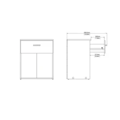 1 Drawer Nightstand In White - Tvilum -DreamNest Store GUEST ef2b22ae 7902 4d23 badc d3f65e9671bd