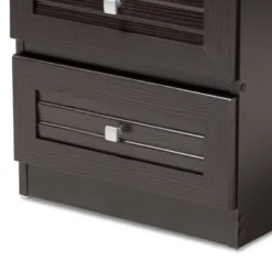 Carine Modern And Contemporary Finished 2 Drawer Nightstand Dark Brown - Baxton Studio -DreamNest Store GUEST efbd8318 1885 418c 8aa6 3dee6e4bc661