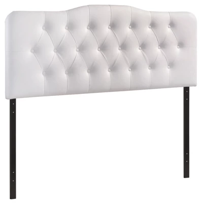 Annabel Queen Upholstered Vinyl Headboard White - Modway 3 Annabel Queen Upholstered Vinyl Headboard White - Modway - Image 3
