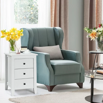 2PCS Nightstand End Beside Table Drawers Modern Storage Bedroom Furniture White 3 2PCS Nightstand End Beside Table Drawers Modern Storage Bedroom Furniture White - Image 3