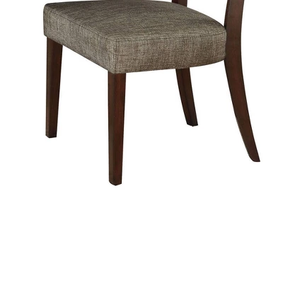 Se Of 2 20" Drake Dining Chairs Gray Fabric/Espresso - Acme Furniture 1 Se Of 2 20" Drake Dining Chairs Gray Fabric/Espresso - Acme Furniture