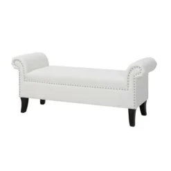 Jennifer Taylor Home Kathy Roll Arm Entryway Accent Bench -DreamNest Store GUEST f0db032f 419d 41fc 98e1 19e1ad2c0fc8