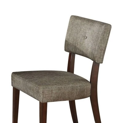Se Of 2 20" Drake Dining Chairs Gray Fabric/Espresso - Acme Furniture 2 Se Of 2 20" Drake Dining Chairs Gray Fabric/Espresso - Acme Furniture - Image 2