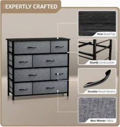 Sorbus 8 Drawer Dresser Black 8 Sorbus 8 Drawer Dresser Black -DreamNest Store GUEST f1877d03 cfd4 4dbe 8e97 df0fa748ba5f
