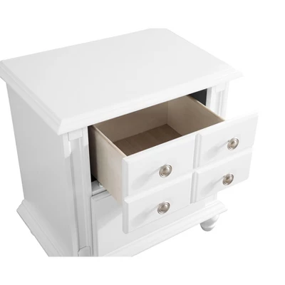 Passion Furniture Summit 5-Drawer White Nightstand (27 In. H X 16 In. W X 24 In. D) 2 Passion Furniture Summit 5-Drawer White Nightstand (27 In. H X 16 In. W X 24 In. D) - Image 2