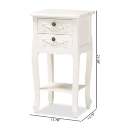Eliya Wood 2 Drawer Nightstand White - Baxton Studio 17 Eliya Wood 2 Drawer Nightstand White - Baxton Studio -DreamNest Store GUEST f1f5d01f bec4 4217 b1c4 fb0ec0dd067e