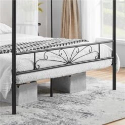 Yaheetech Metal Canopy Bed Frame, Four-poster Canopied Platform Bed With Arched Headboard 11 Yaheetech Metal Canopy Bed Frame, Four-poster Canopied Platform Bed With Arched Headboard -DreamNest Store GUEST f2c133bc ca20 4f07 9009 e762d5eaa2fe