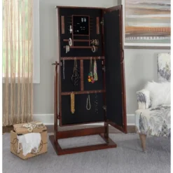 Chiara Cheval Mirror/Jewelry Wardrobe Walnut - Powell Company -DreamNest Store GUEST f303dd2e 82cc 444c 8cea 8432946c2733