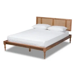 Romy Wood Platform Bed Ash Walnut - Baxton Studio -DreamNest Store GUEST f3244b49 fe22 4c40 9b80 bdb1f79fe33f