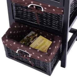 Costway Set OF 2 Night Stand 3 Tier 1 Drawer Bedside End Table Organizer Wood W/2 Basket -DreamNest Store GUEST f367cfc4 6ea9 4c59 aab1 00b01d6f6152