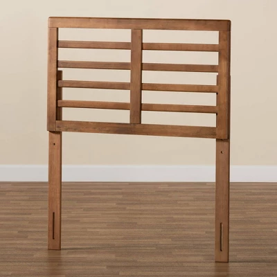 Twin Salome Wood Open Slat Headboard Walnut - Baxton Studio 3 Twin Salome Wood Open Slat Headboard Walnut - Baxton Studio - Image 3