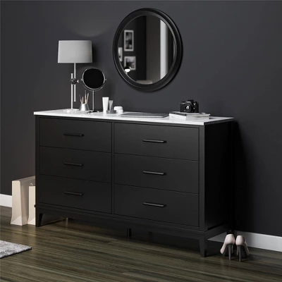 Morganfield Wide 6 Drawer Marble Top Dresser - Room & Joy 2 Morganfield Wide 6 Drawer Marble Top Dresser - Room & Joy - Image 2