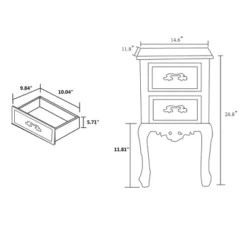 Levron Two-Tone And Antique Wood 2 Drawer Nightstand Walnut Brown/Antique White - Baxton Studio 12 Levron Two-Tone And Antique Wood 2 Drawer Nightstand Walnut Brown/Antique White - Baxton Studio -DreamNest Store GUEST f5ed2b12 4aab 4d78 9ef7 0a22ba2fff2c