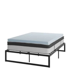 Flash Furniture 14 Inch Metal Platform Bed Frame With 12 Inch Pocket Spring Mattress In A Box And 3 Inch Cool Gel Memory Foam Topper -DreamNest Store GUEST f611413e 7241 41b1 a528 e98b13e4c989