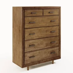 6pc Aurora Mid-Century Brown Bedroom Set With Upholstered Bed - Abbyson Living -DreamNest Store GUEST f62ced68 e774 4e55 a94f f1adbab9b1ea