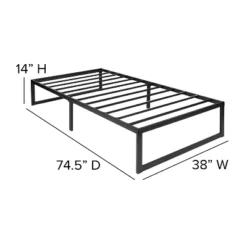 Flash Furniture 14 Inch Metal Platform Bed Frame With 12 Inch Pocket Spring Mattress In A Box And 2 Inch Cool Gel Memory Foam Topper -DreamNest Store GUEST f6818396 c619 454e 8933 2c9215896726