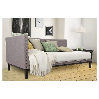 DHP Twin Mid Century Modern Upholstered Daybed Gray - Dorel Home Products 7 DHP Twin Mid Century Modern Upholstered Daybed Gray - Dorel Home Products - Image 7