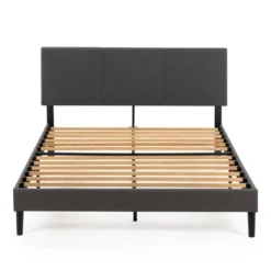 Cambril Upholstered Platform Bed Frame With Sustainable Bamboo Slats Gray - Zinus -DreamNest Store GUEST f74a580e 1102 4446 95c3 a0d95e746b24