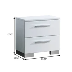 Contemporary Nightstand White - Benzara -DreamNest Store GUEST f74db78c 35ad 46cf 9210 e96391a78438