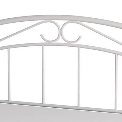 Jolie Metal Arched Scroll Design Headboard And Bed Frame White - Hillsdale Furniture 6 Jolie Metal Arched Scroll Design Headboard And Bed Frame White - Hillsdale Furniture - Image 6