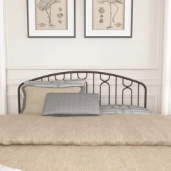 Full/Queen Riverbrooke Metal Arch Scallop Headboard Bronze - Hillsdale Furniture