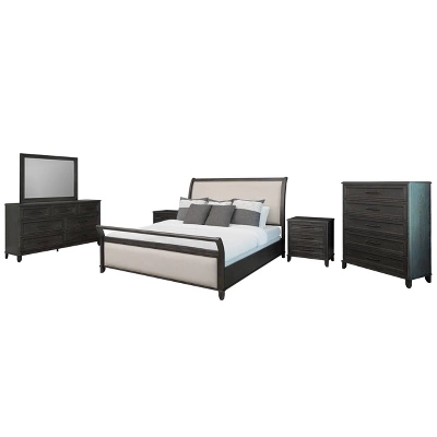 6pc Cindi Sleigh Bedroom Set Gray - Abbyson Living 19 6pc Cindi Sleigh Bedroom Set Gray - Abbyson Living - Image 19