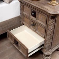 3pc Lellen Bedroom Set With 2 Nightstands Beige/Rustic Natural Tone - HOMES: Inside + Out 14 3pc Lellen Bedroom Set With 2 Nightstands Beige/Rustic Natural Tone - HOMES: Inside + Out -DreamNest Store GUEST faf6bf0d c257 4ab6 8e12 71c8902ccce1