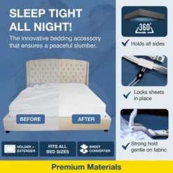 Bed Scrunchie 360 Degree Bed Sheet Tightener And Extender - 1 Pack -DreamNest Store GUEST fb6f0935 81a3 404c a12e 32844fca6744