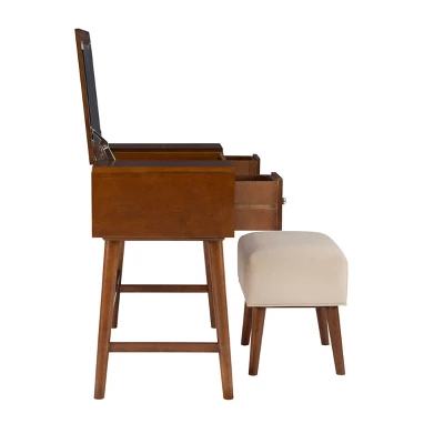 Viola Vanity Set Brown - Linon 6 Viola Vanity Set Brown - Linon - Image 6