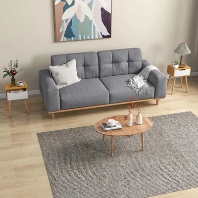 Costway Nightstand End Side Sofa Table Storage Drawer Living Room With Solid Wood Leg 4 Costway Nightstand End Side Sofa Table Storage Drawer Living Room With Solid Wood Leg - Image 4