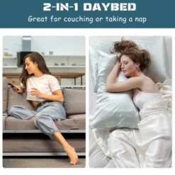 Costway Twin Metal Daybed With Roll Out Trundle Heavy Duty Frame Sofa Bed Set -DreamNest Store GUEST fcb34abb 3801 4957 bcc6 72adf91a8571