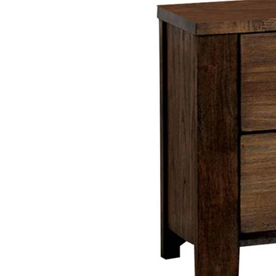 Transitional Nightstand Oak - Benzara 3 Transitional Nightstand Oak - Benzara - Image 3