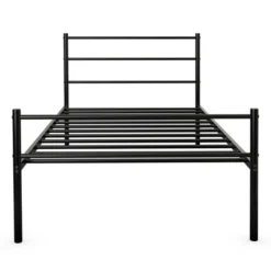 Costway Twin Size Metal Bed Frame Platform Mattress Foundation W/ Headboard Black -DreamNest Store GUEST fcf063ca e54d 4bcc abe0 102865affc3b