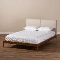 Aveneil Walnut Finished Platform Bed - Baxton Studio -DreamNest Store GUEST fcf55a68 1fcd 4d39 9a6f 5e3128435d44