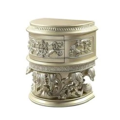 31" Vatican Nightstand Champagne Silver Finish - Acme Furniture