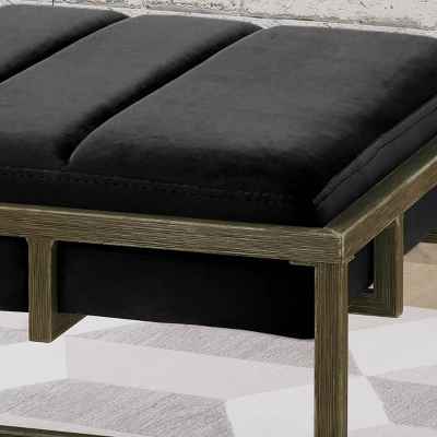 Magdalene Modern Velvet Ottoman Bench - Christopher Knight Home 2 Magdalene Modern Velvet Ottoman Bench - Christopher Knight Home - Image 2