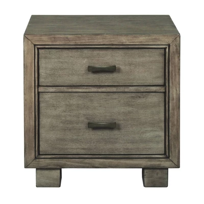 Arnett Two Drawer Nightstand Gray - Signature Design By Ashley 2 Arnett Two Drawer Nightstand Gray - Signature Design By Ashley - Image 2