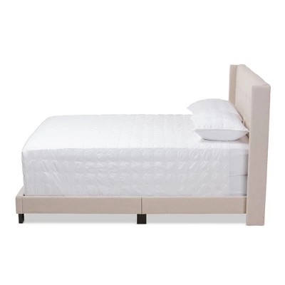Lisette Fabric Upholstered Bed - Baxton Studio 1 Lisette Fabric Upholstered Bed - Baxton Studio