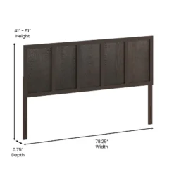 Flash Furniture Oliver Paneled Wooden Adjustable Headboard For Universal Metal Bed Frames -DreamNest Store GUEST ff812880 9176 4dc2 9048 91f7efd3b188